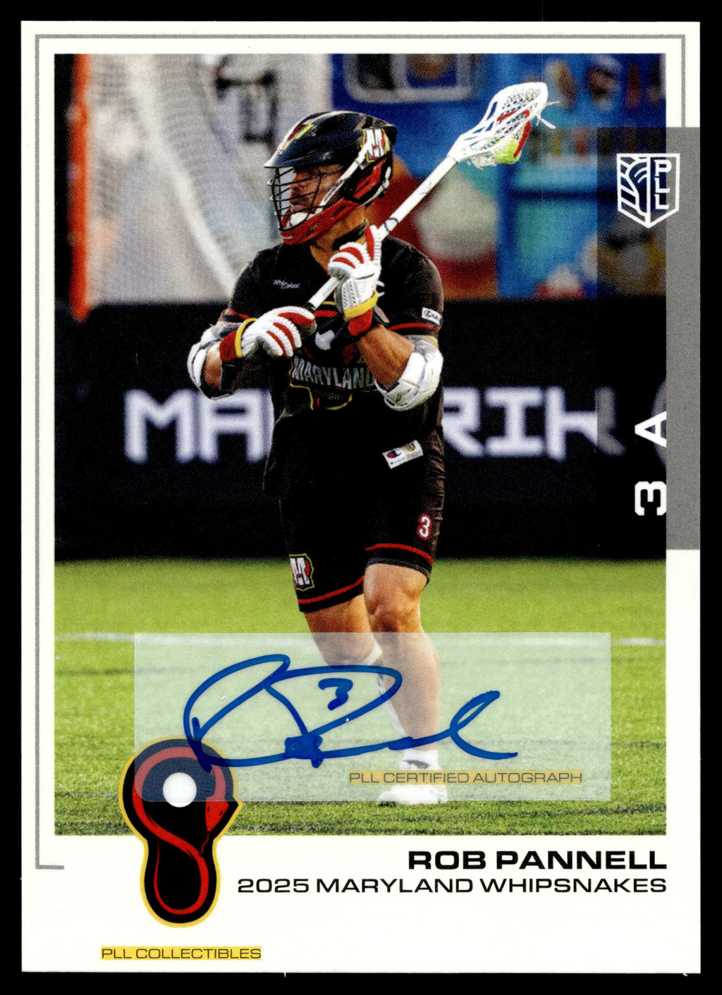 Rob Pannell 2025 PLL Flagship Maryland Whipsnakes Base Auto #86