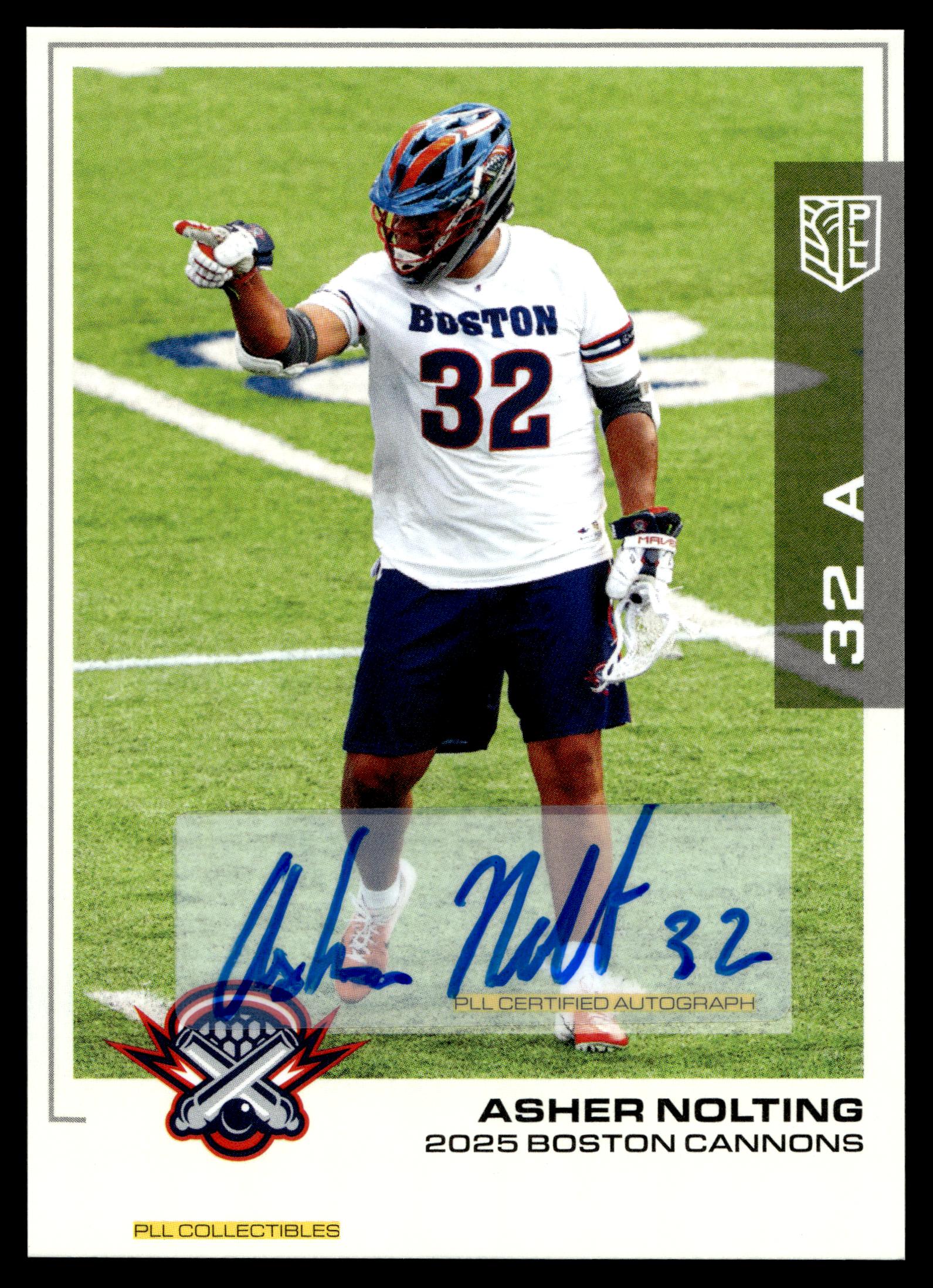 Asher Nolting 2025 PLL Flagship Boston Cannons Base Auto #139