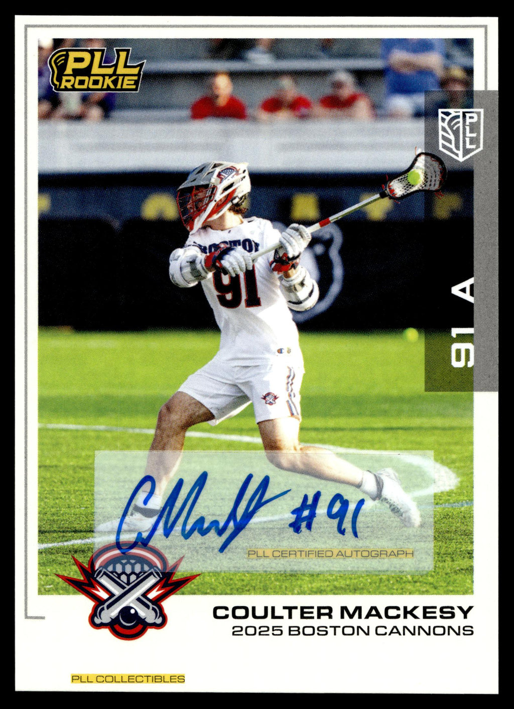 Coulter Mackesy 2025 PLL Flagship Boston Cannons Base Auto #7
