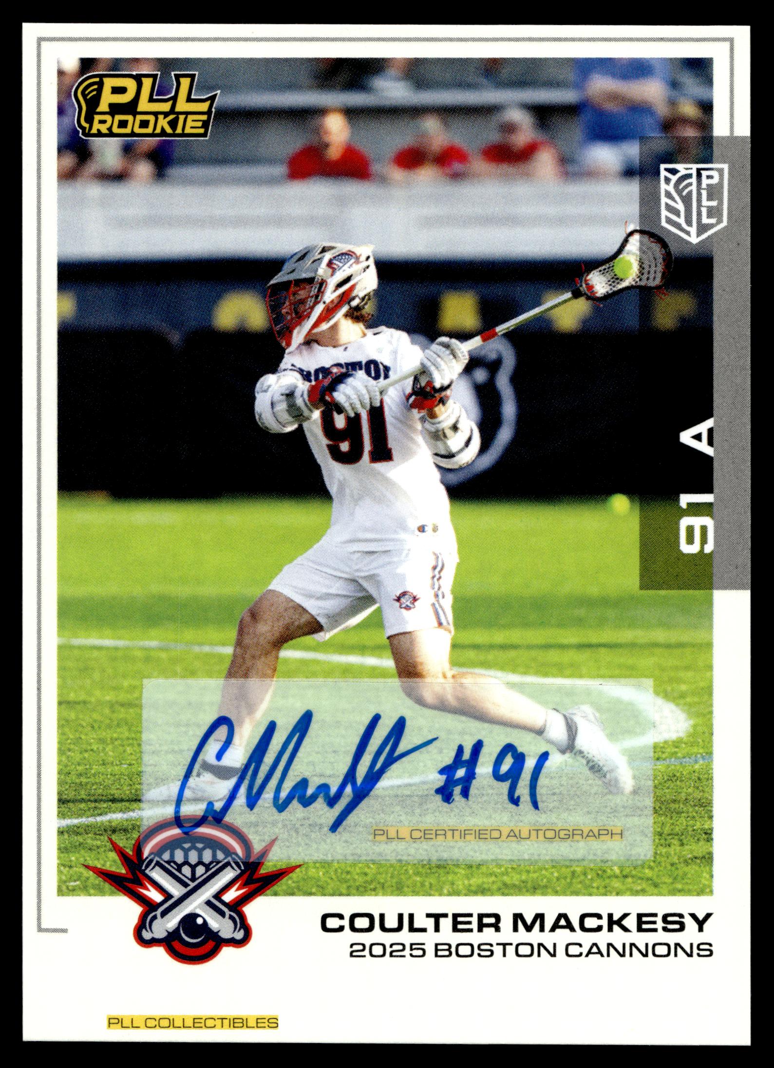 Coulter Mackesy 2025 PLL Flagship Boston Cannons Base Auto #7