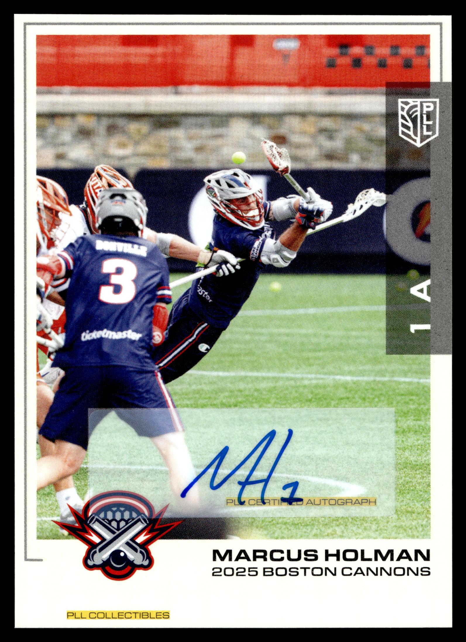 Marcus Holman 2025 PLL Flagship Boston Cannons Base Auto #42