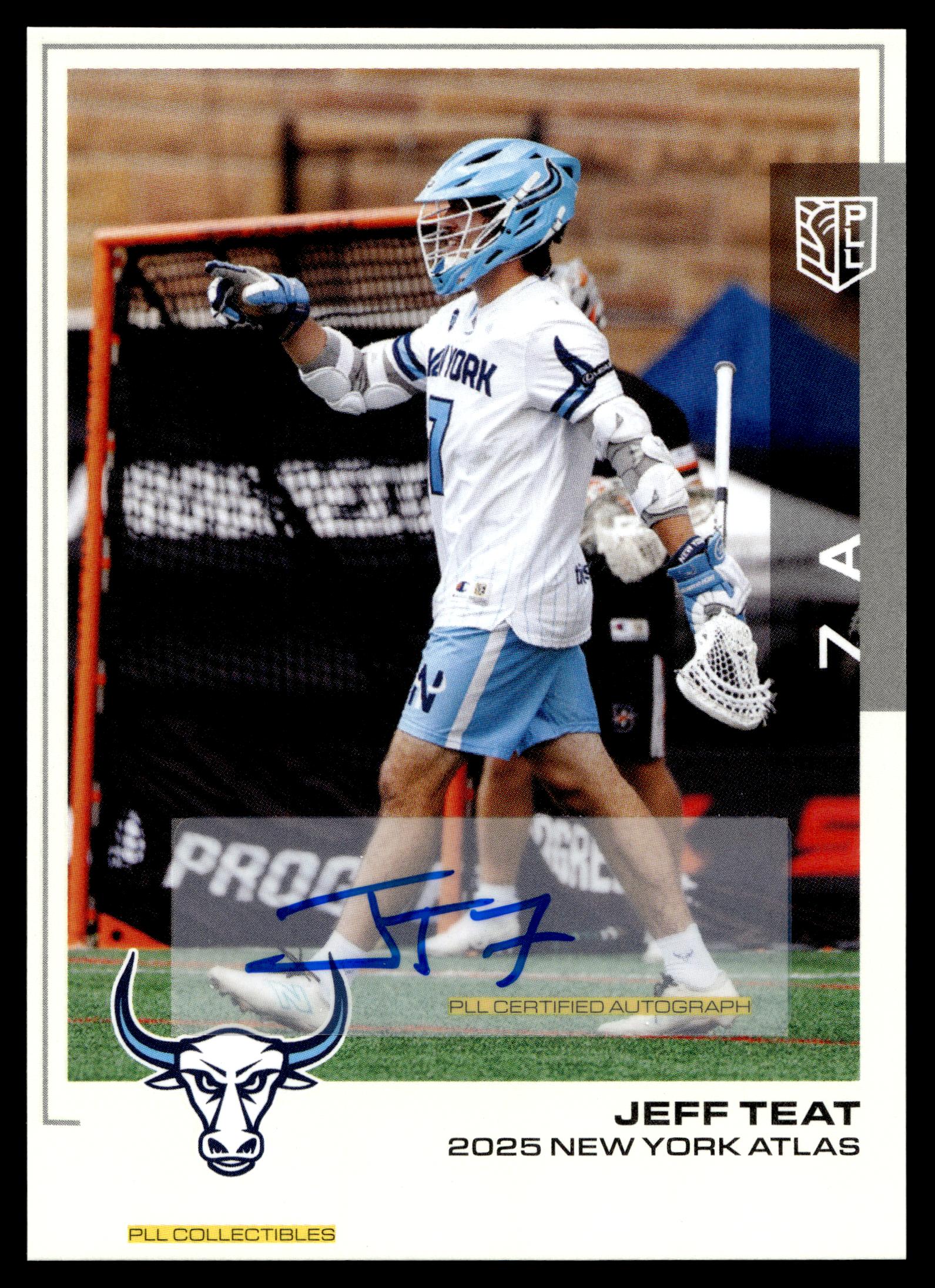 Jeff Teat 2025 PLL Flagship New York Atlas Base Auto #27