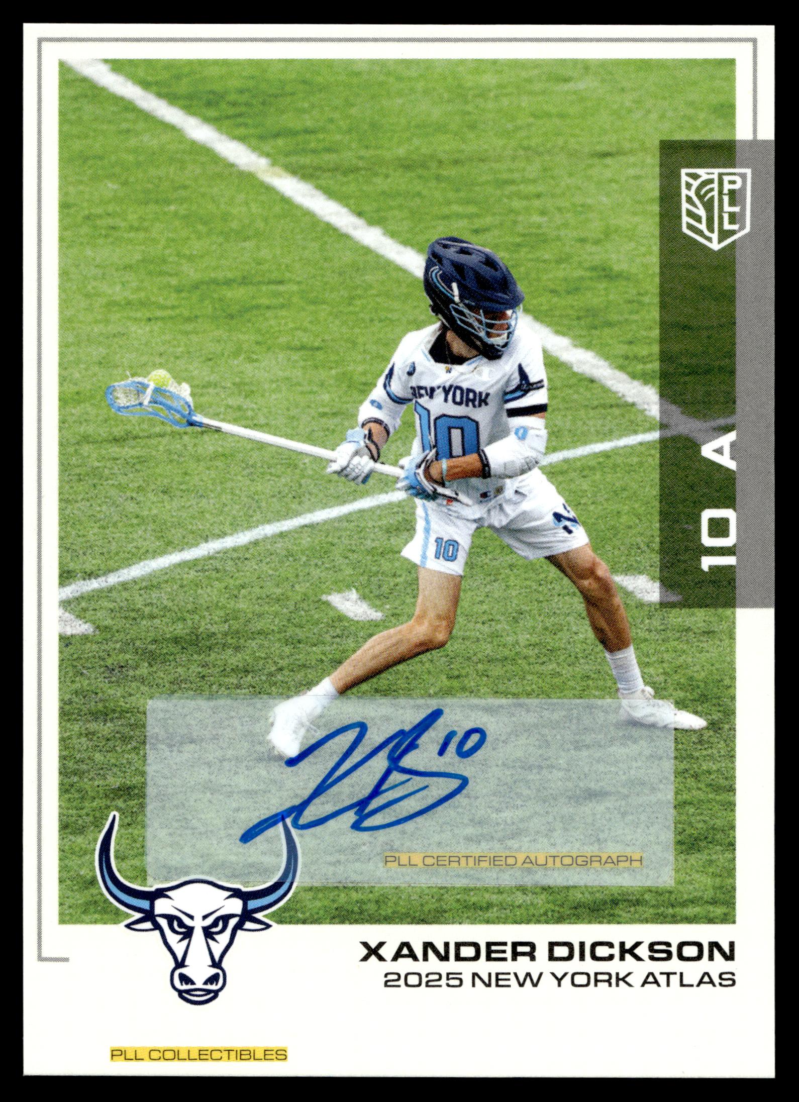 Xander Dickson 2025 PLL Flagship New York Atlas Base Auto #47