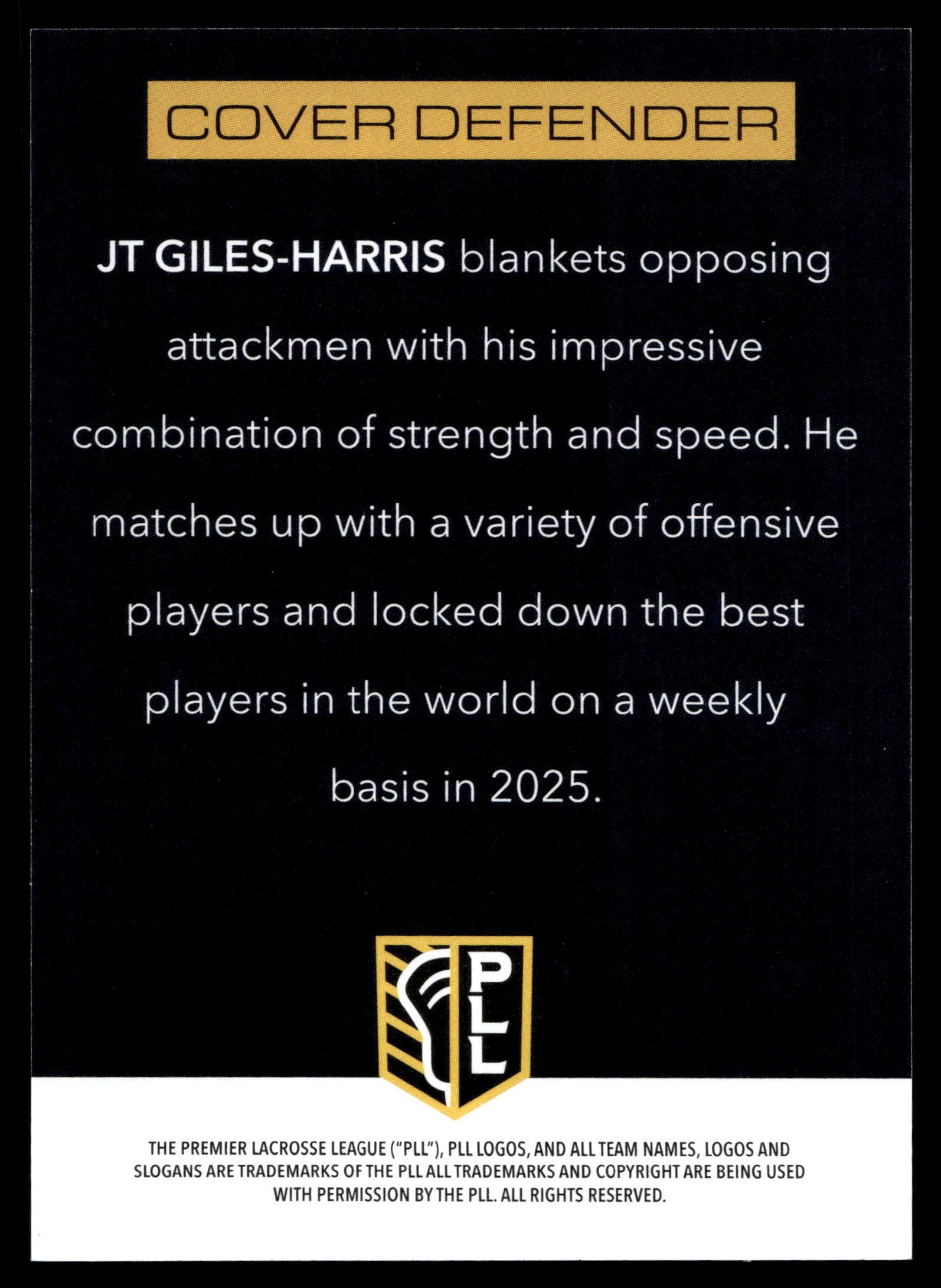 JT Giles-Harris 2025 PLL Flsgship Denver Outlaws Prototypes 48/50