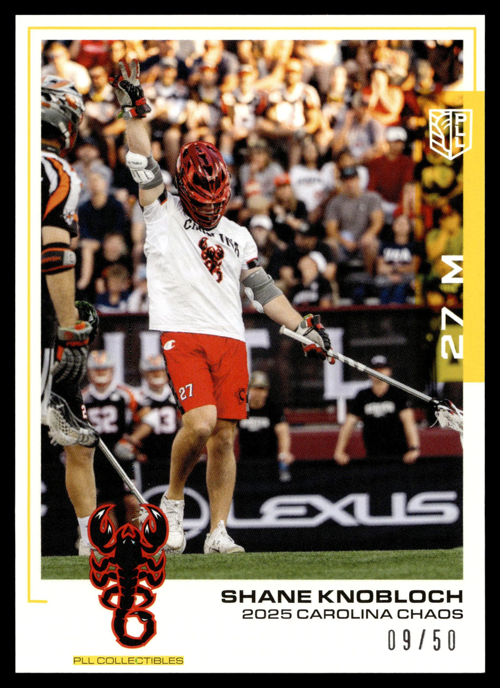 Shane Knobloch 2025 PLL Flagship Carolina Chaos Yellow 09/50 #56