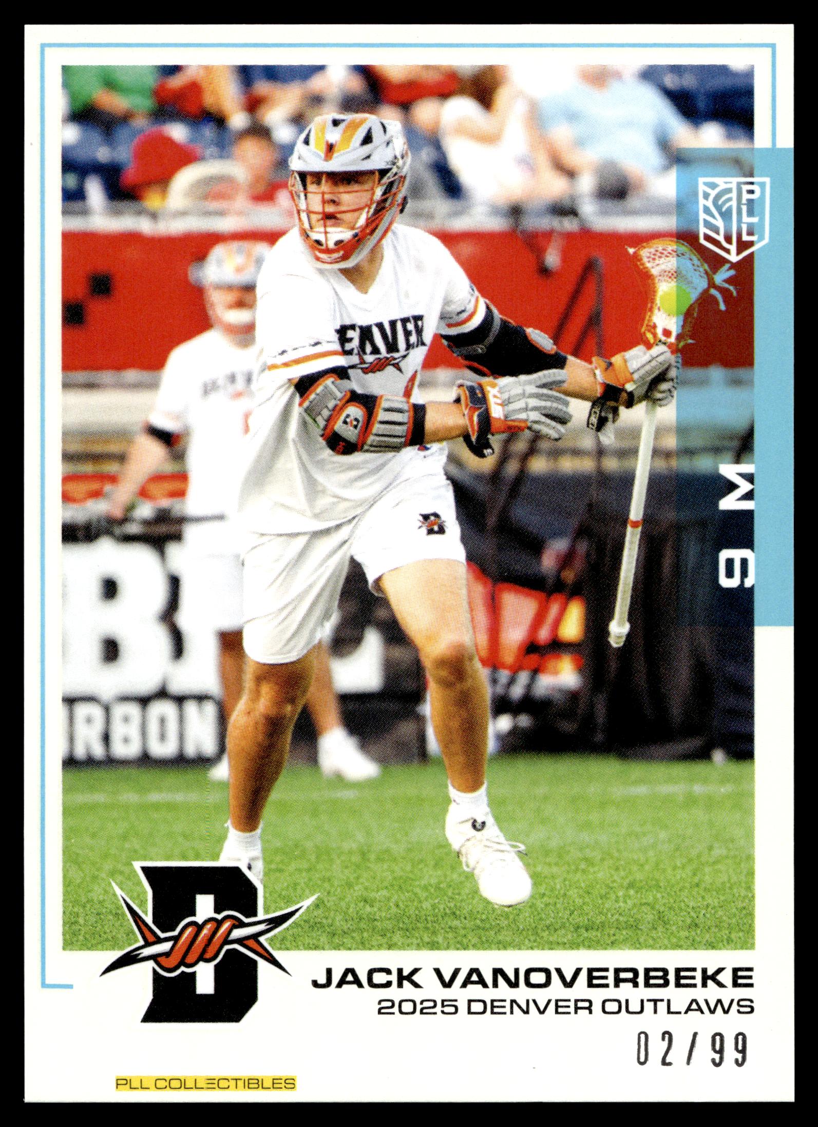 Jack Vanoverbeke 2025 PLL Flagship Denver Outlaws Blue 02/99 #24