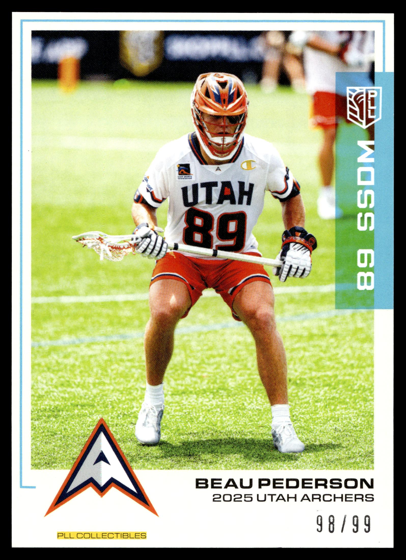 Beau Pederson 2025 PLL Flagship Utah Archers Blue 98/99 #61