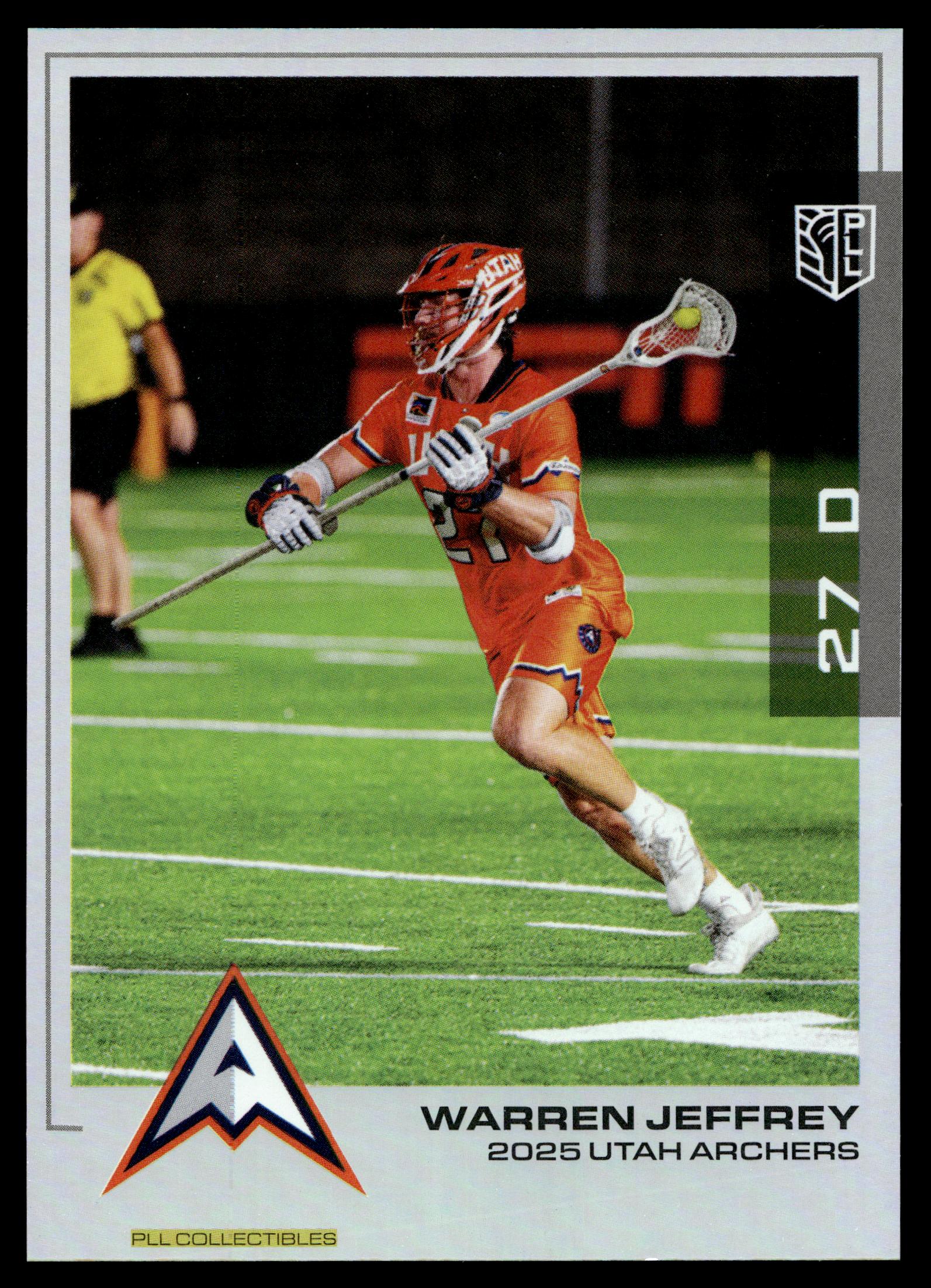 Warren Jeffrey 2025 PLL Flagship Utah Archers Rainbow Foil #87
