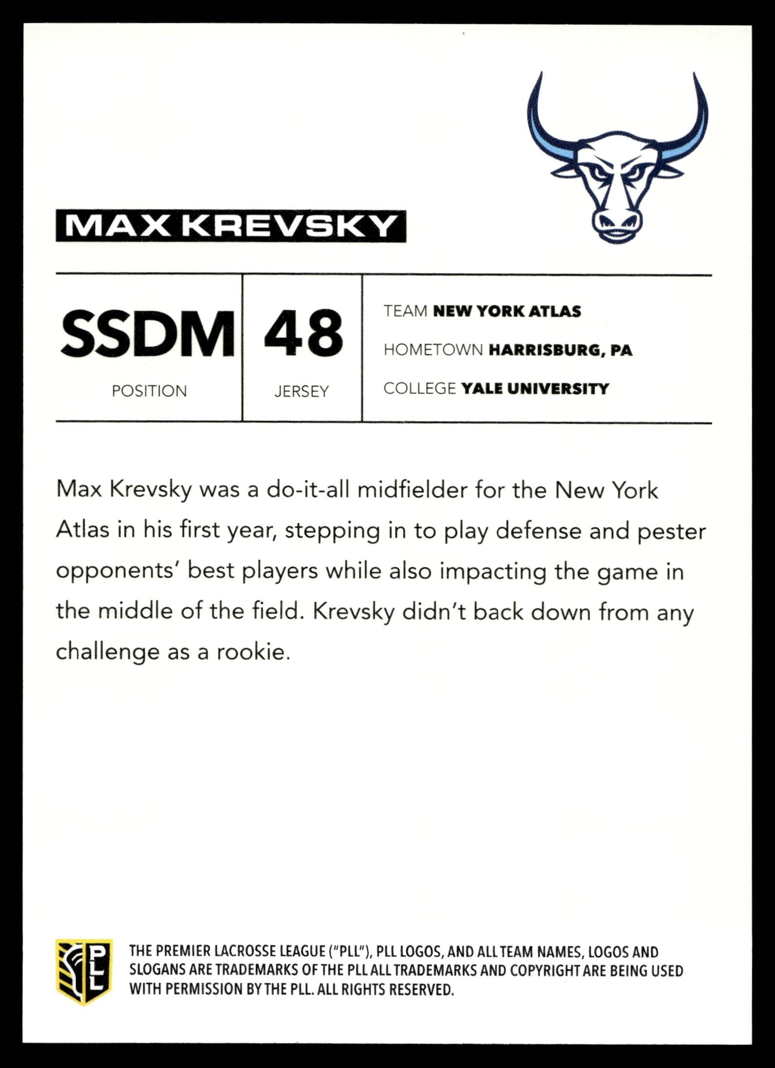 Max Krevsky 2025 PLL Flagship New York Atlas Rainbow Foil #63