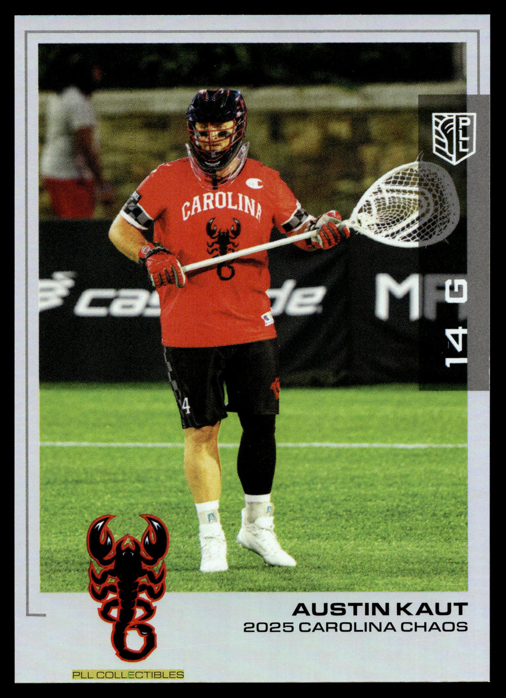 Austin Kaut 2025 PLL Flagship Carolina Chaos Rainbow Foil #85