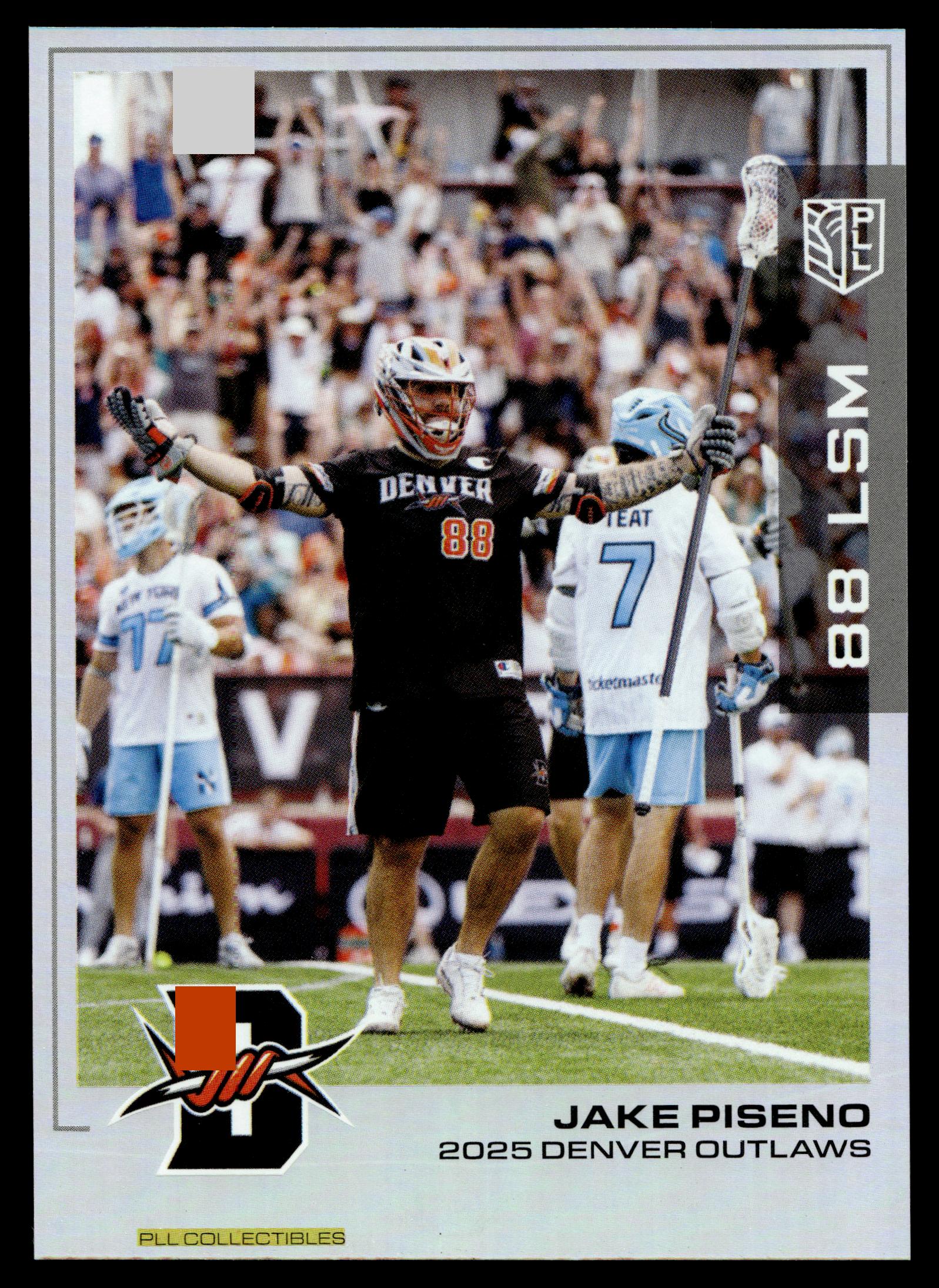 Jake Piseno 2025 PLL Flagship Denver Outlaws Rainbow Foil #2