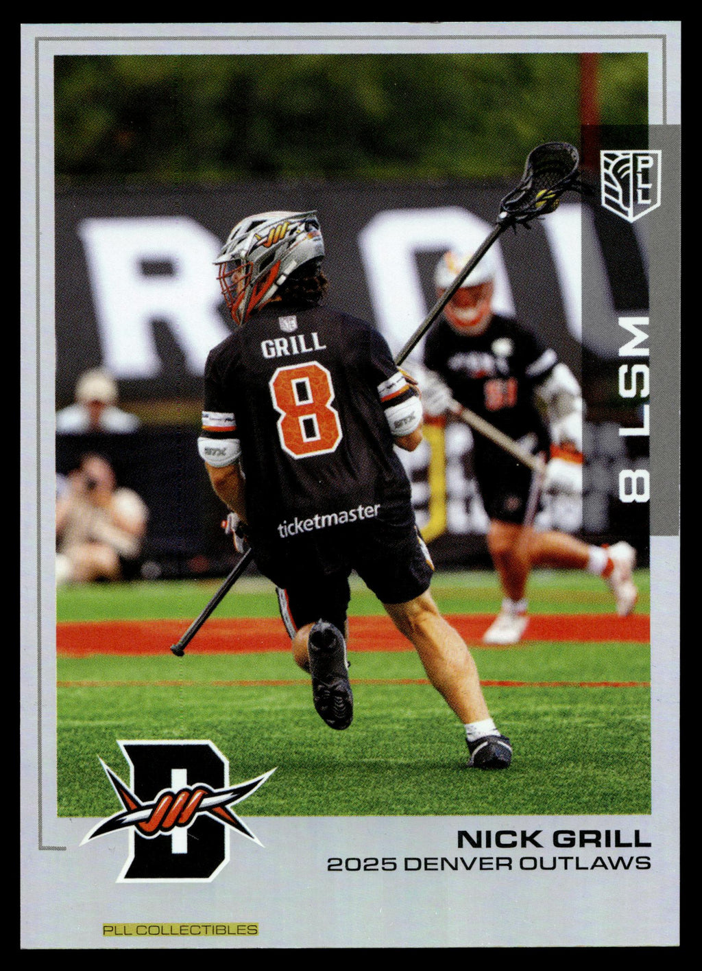 Nick Grill 2025 PLL Flagship Denver Outlaws Rainbow Foil #97