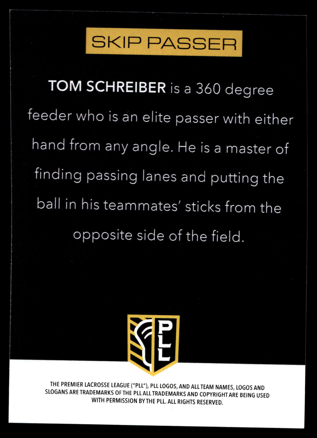 Tom Schreiber 2025 PLL Flagship Utah Archers Prototypes
