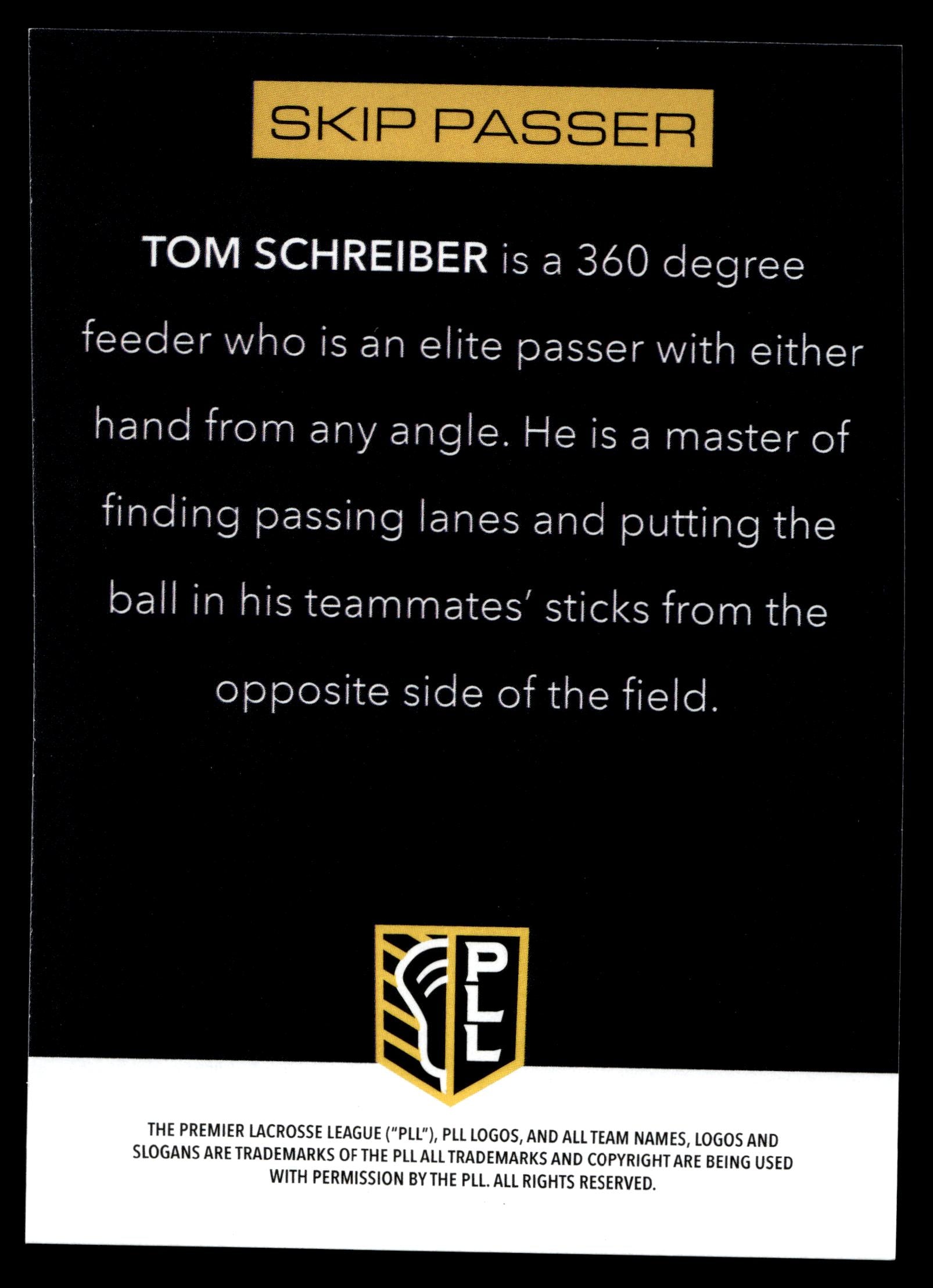 Tom Schreiber 2025 PLL Flagship Utah Archers Prototypes