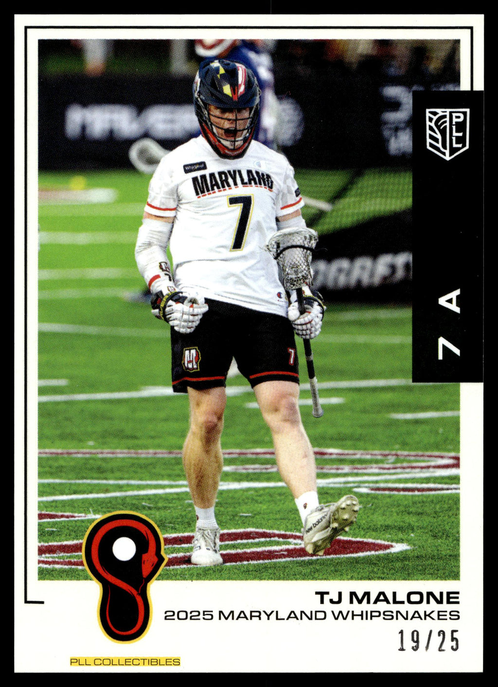 TJ Malone 2025 PLL Flagship Maryland Whipsnakes Black 19/25 #38