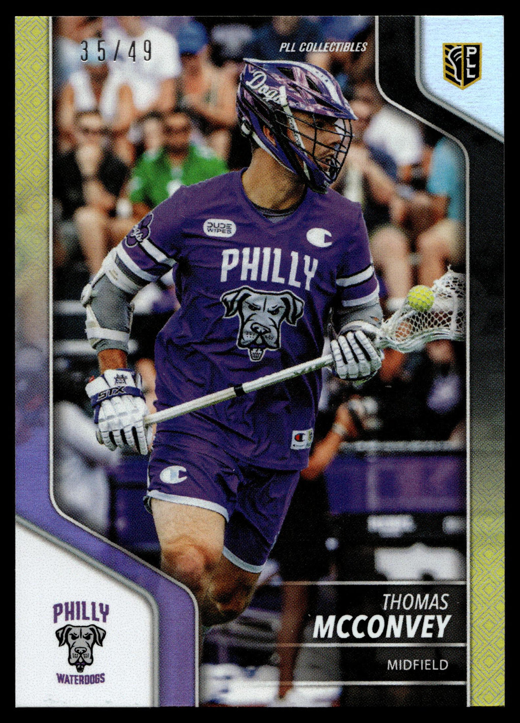 Thomas McConvey 2024 PLL Release Philadelphia Waterdogs Yellow 35/49 #20