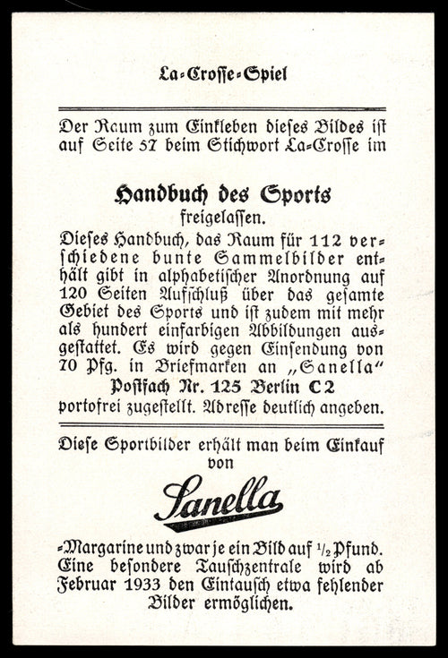 1932 Sanella Margerine – Handbuch des Sports