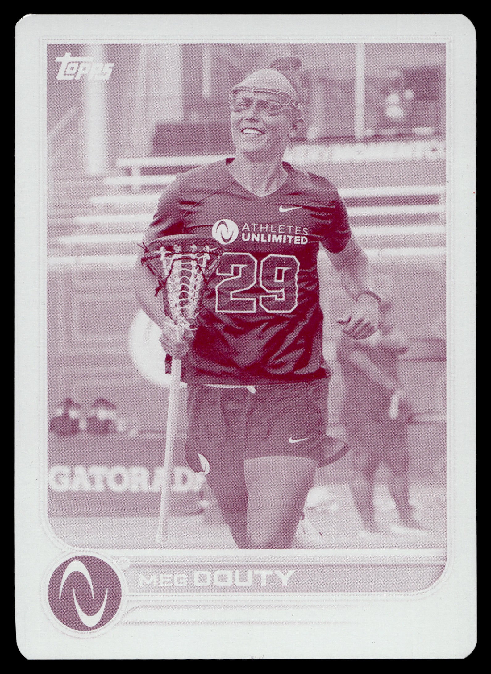 Meg Douty 2022 Topps Athletes Unlimited Printing Plate Magenta 1/1 #154