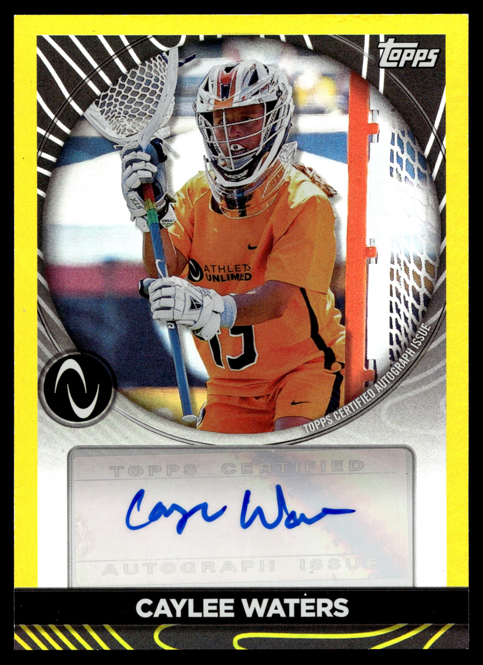 Caylee Waters 2022 Topps Athletes Unlimited Auto Gold Foilboard #AUA-CW