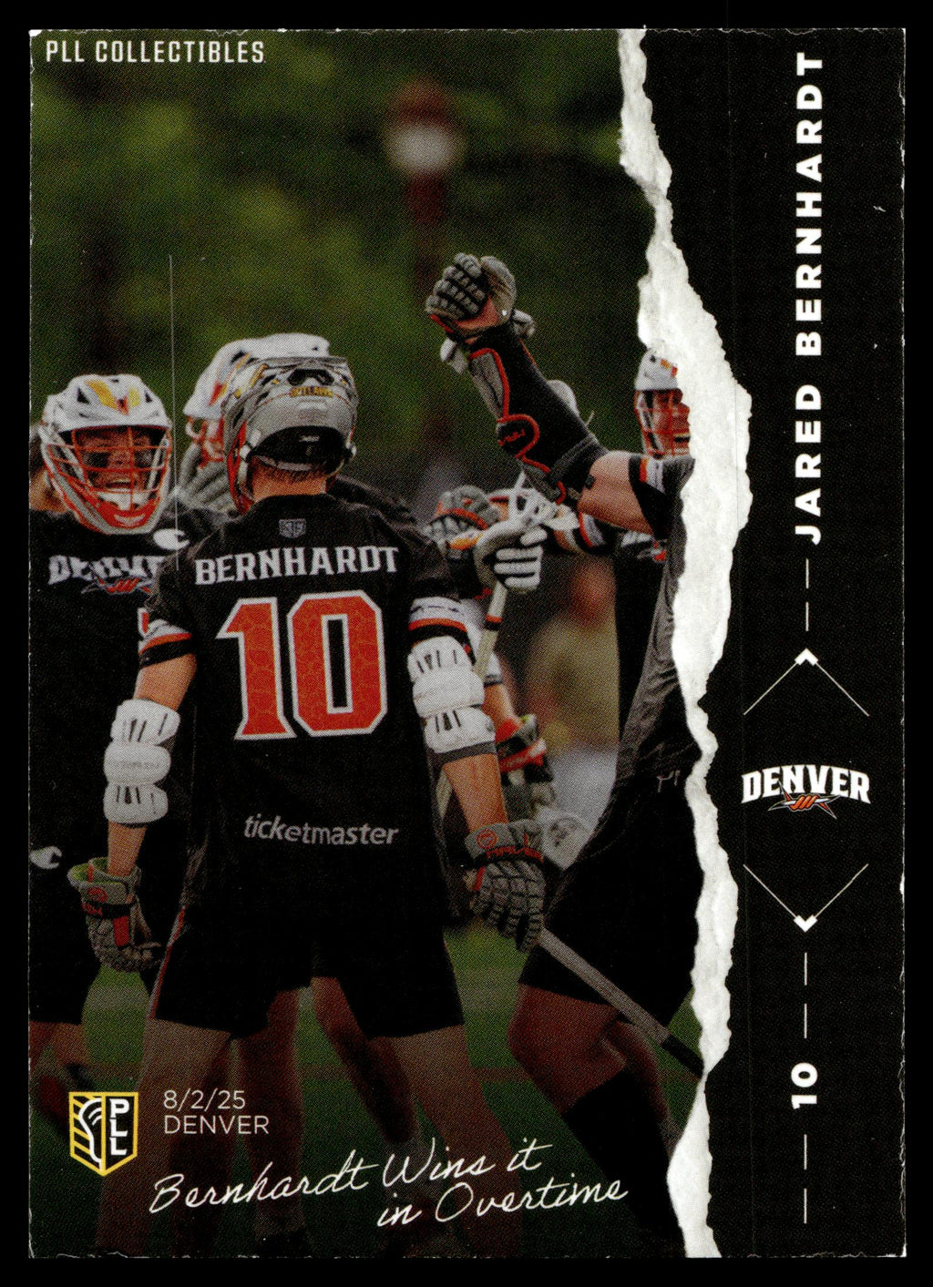 Jared Bernhardt 2026 PLL Fieldside II Denver Outlaws The Moment #TM-10