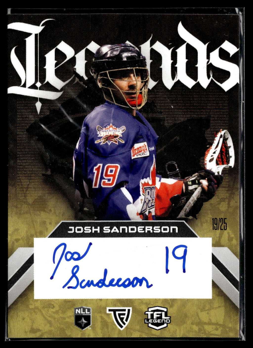 Josh Sanderson 2026 TFL NLL ELITE Toronto Rock Legends Auto #LA-9
