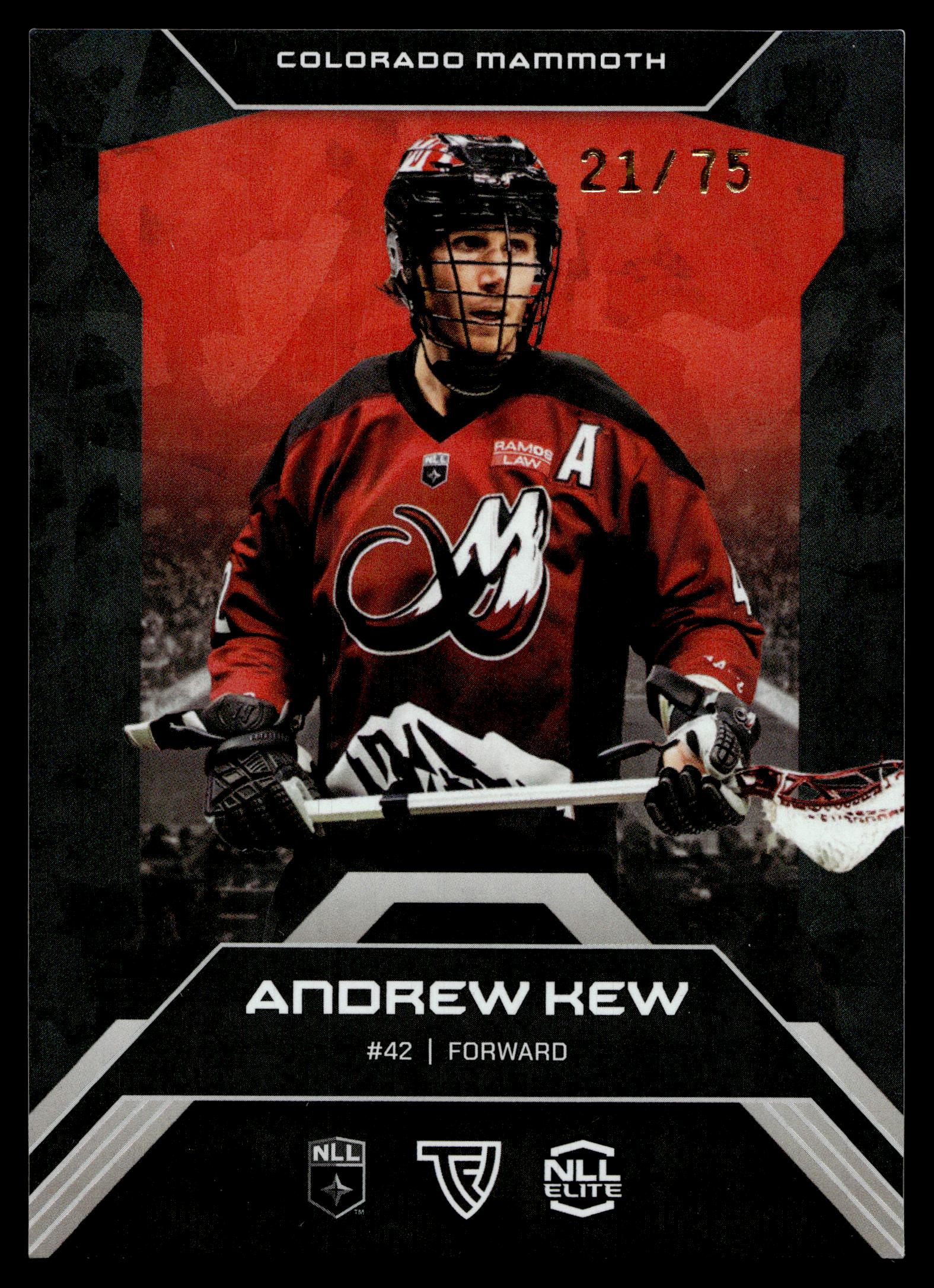 Andrew Kew 2026 TFL NLL ELITE Colorado Mammoth Home Floor 21/75 #E6