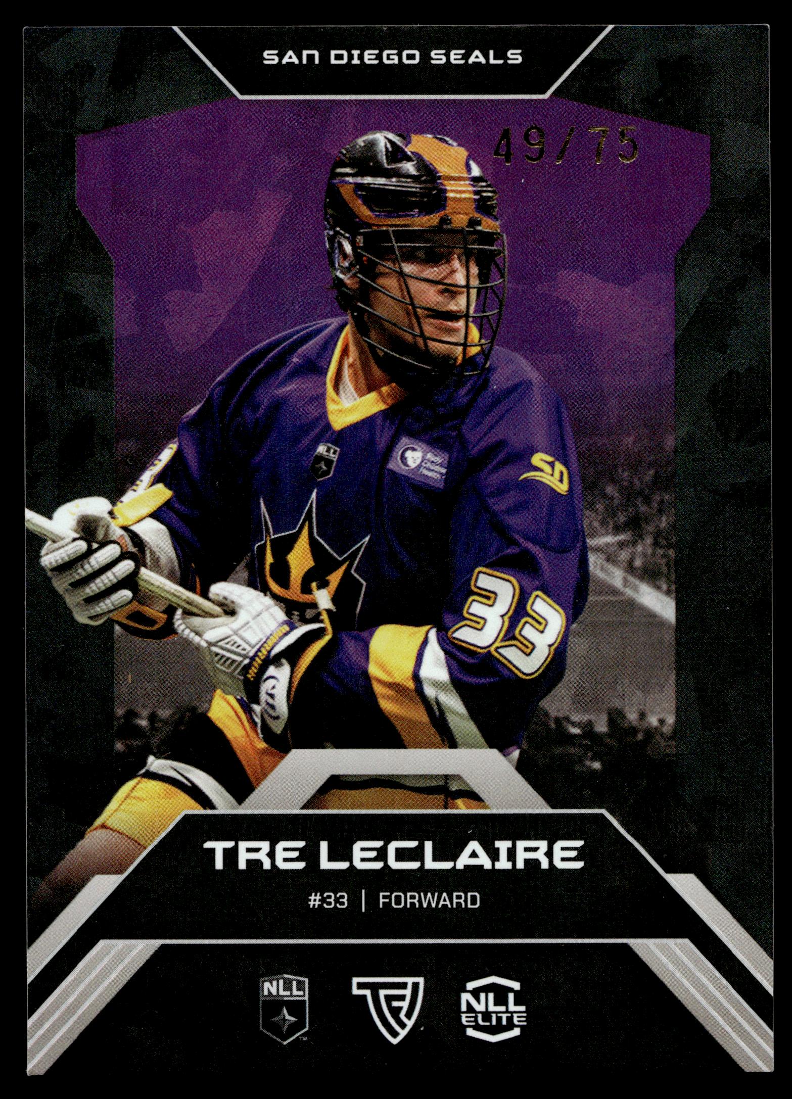 Tre Leclaire 2026 TFL NLL ELITE San Diego Seals Home Floor 49/75 #E30