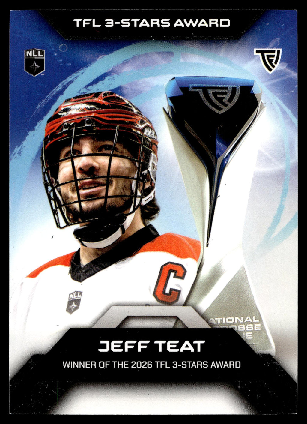 Jeff Teat 2026 TFL NLL Elite TFL 3-Stars Award Color Match #E1