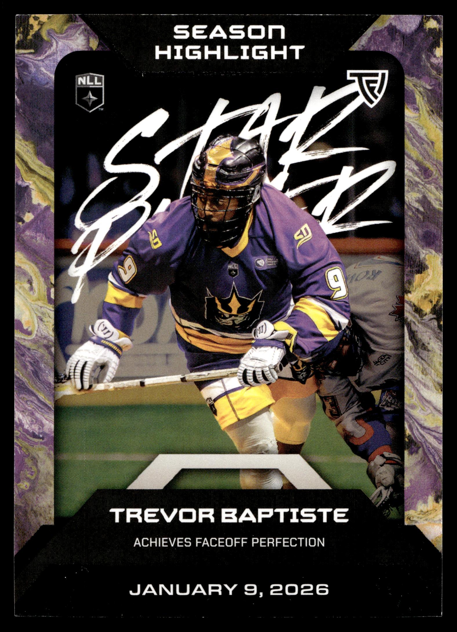 Trevor Baptiste 2026 TFL NLL Elite San Diego Seals Color Match #E36