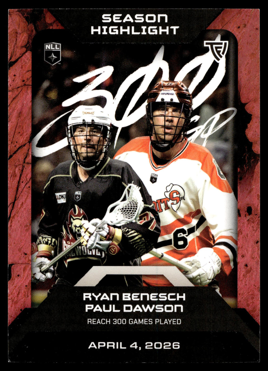 300 Games Played 2026 TFL NLL Elite Benesch & Dawson Color Match #E40