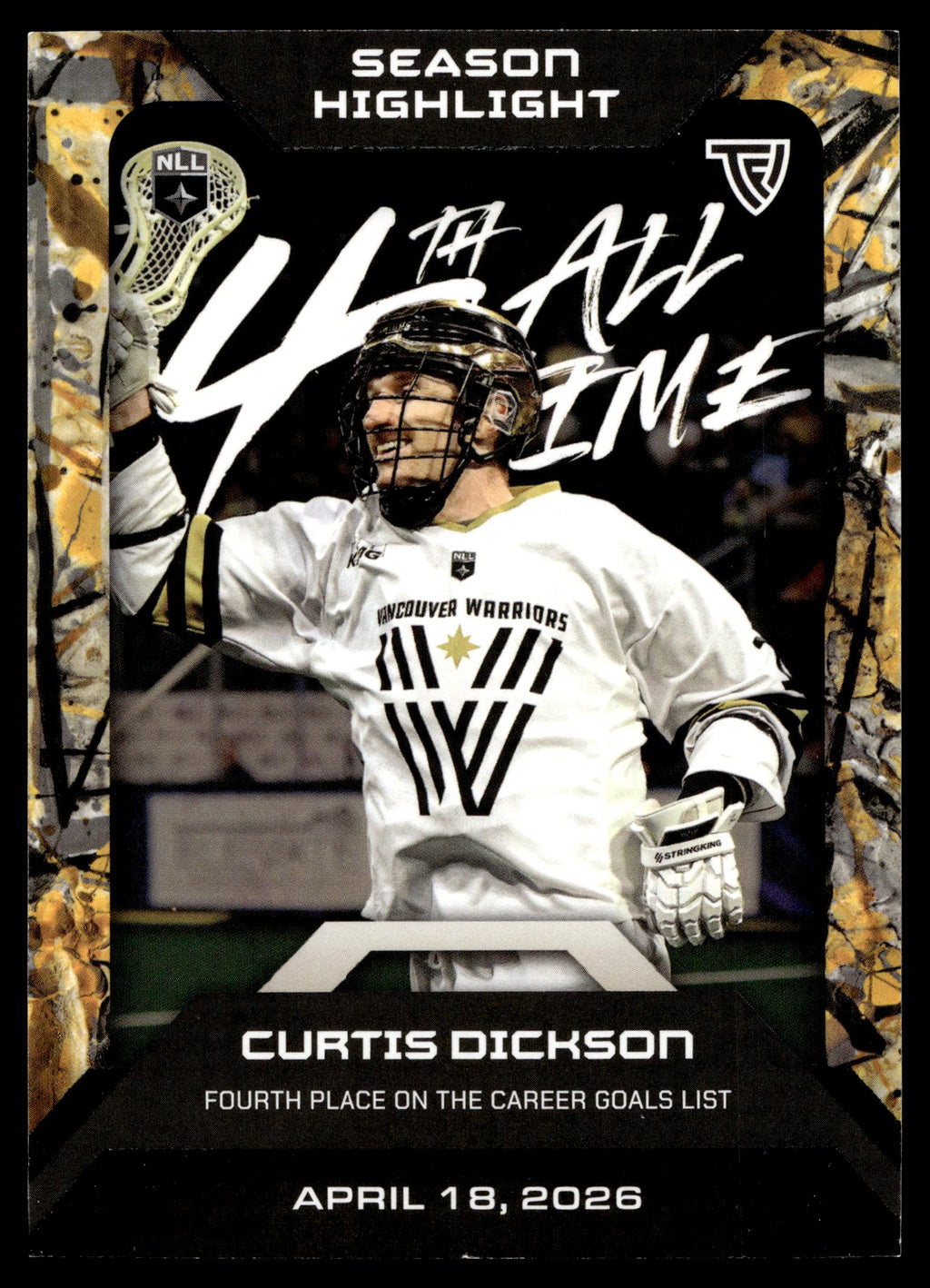 Curtis Dickson 2026 TFL NLL Elite Vancouver Warriors Color Match #E41