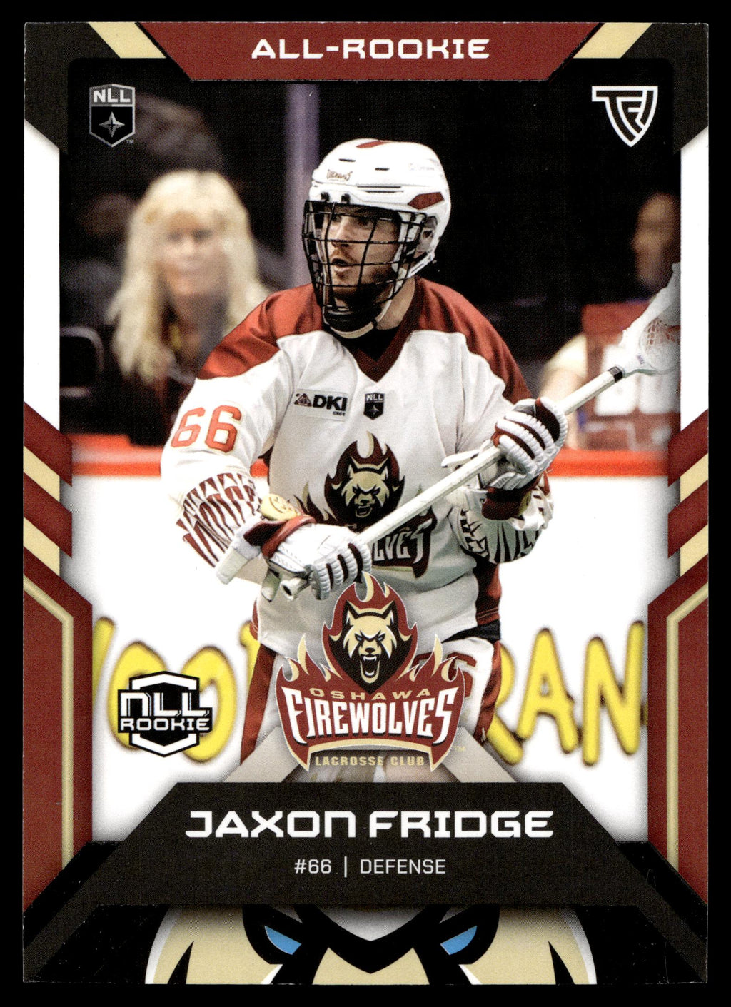 Jaxon Fridge 2026 TFL NLL Elite Albany Firewolves Color Match #E50