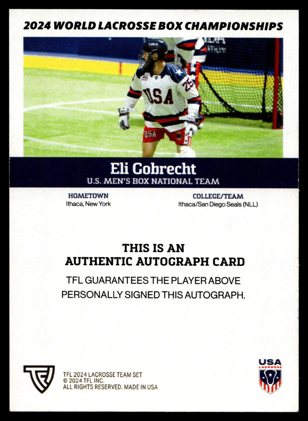 Eli Gobrecht 2024 TFL WBLC Team USA Base Auto