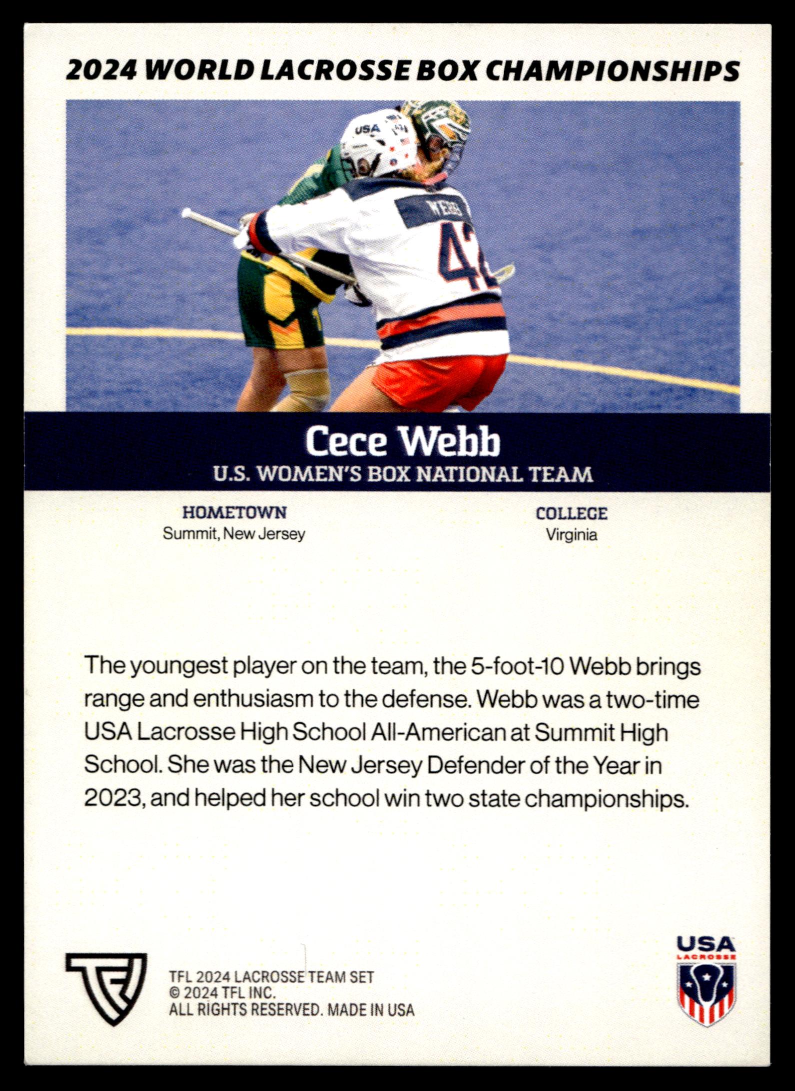 Cece Webb 2024 TFL WBLC Team USA Tie Dye