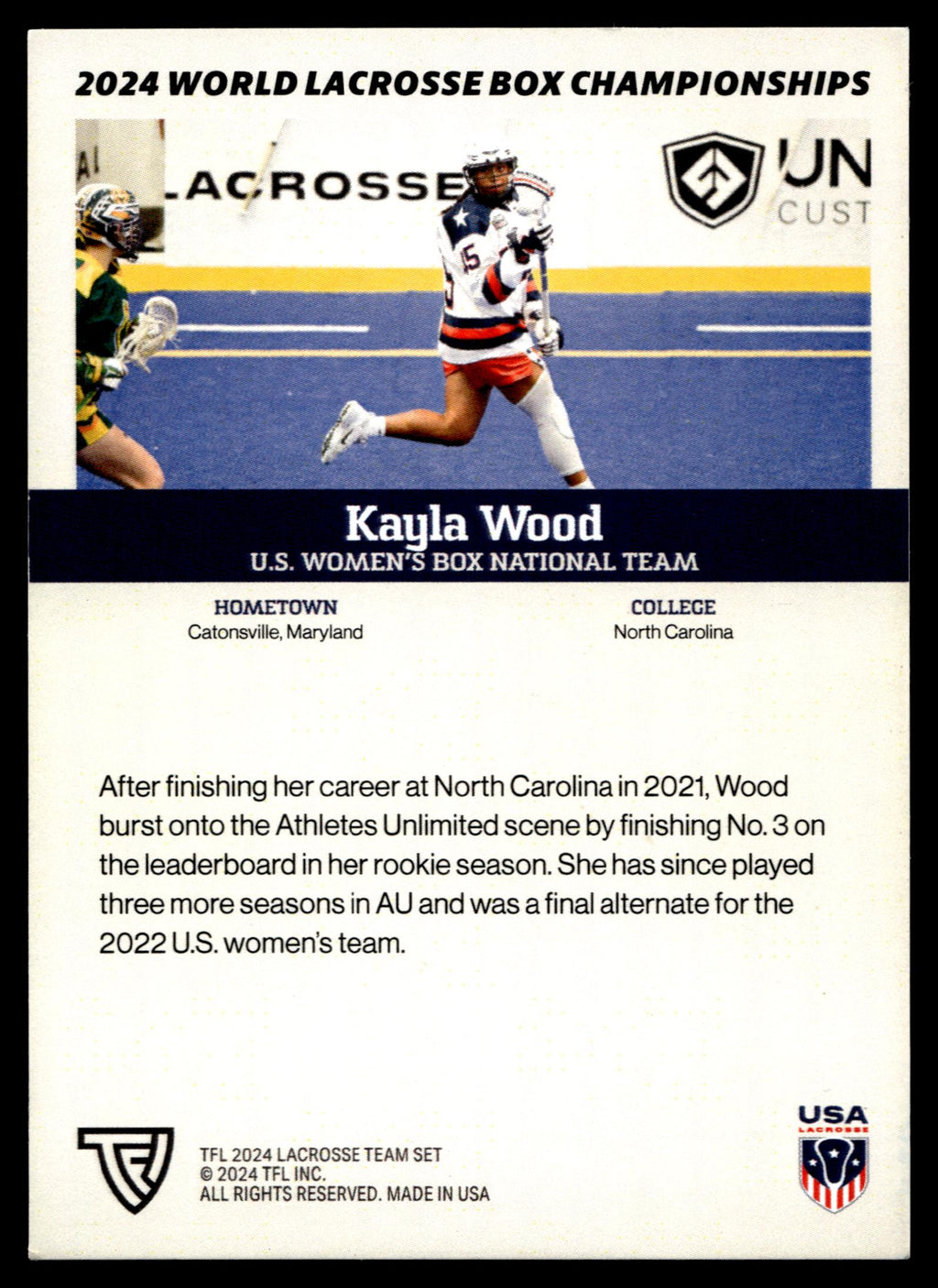 Kayla Wood 2024 TFL WBLC Team USA Tie Dye