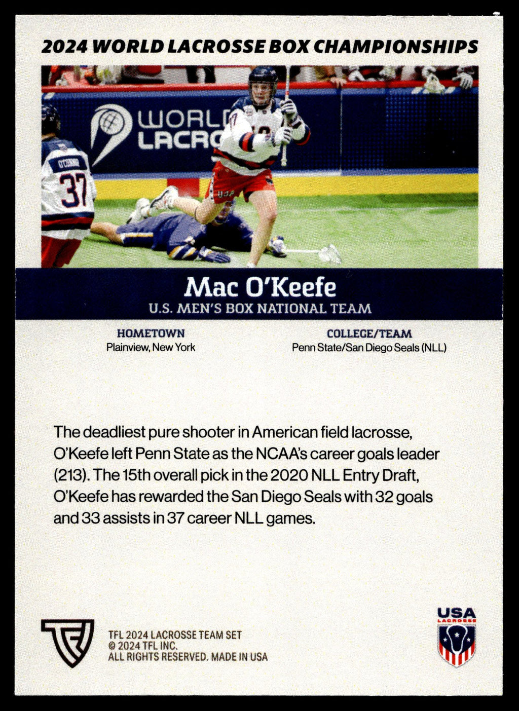 Mac O'Keefe 2024 TFL WBLC Team USA