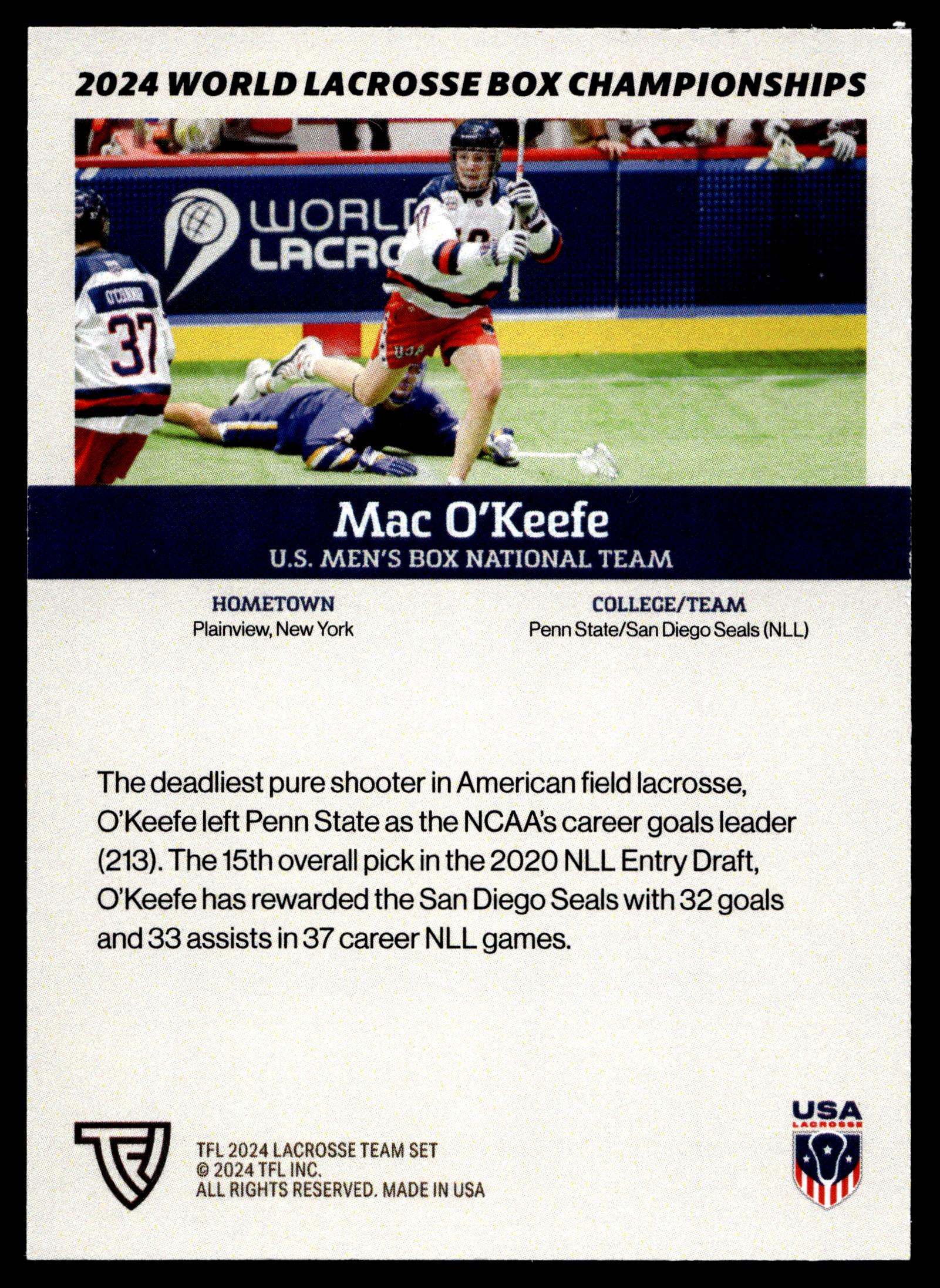 Mac O'Keefe 2024 TFL WBLC Team USA