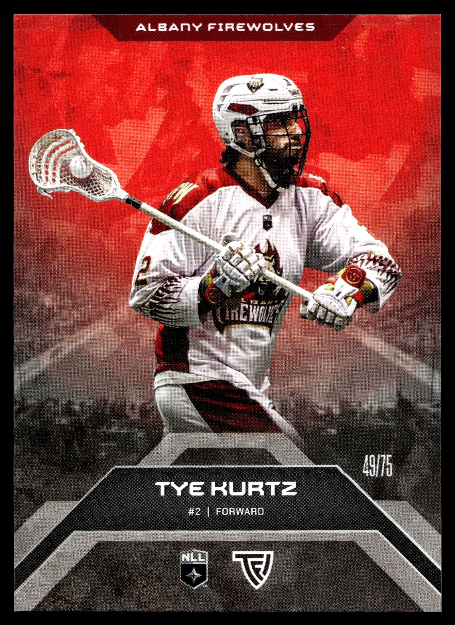 Tye Kurtz 2025 TFL Sports NLL Albany Firewolves Home Floor 49/75 #91