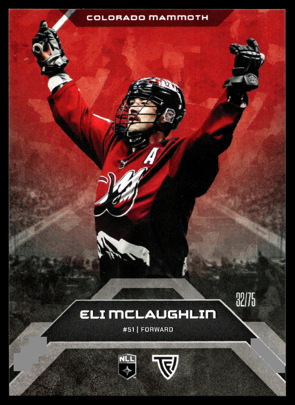 Eli McLaughlin 2025 TFL Sports NLL Colorado Mammoth Home Floor 32/75 #97