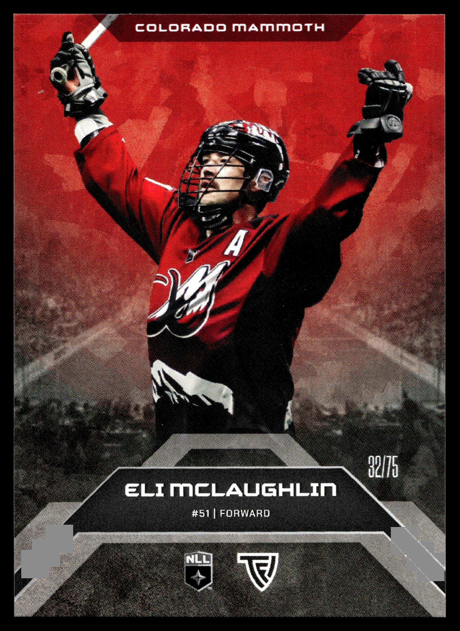 Eli McLaughlin 2025 TFL Sports NLL Colorado Mammoth Home Floor 32/75 #97