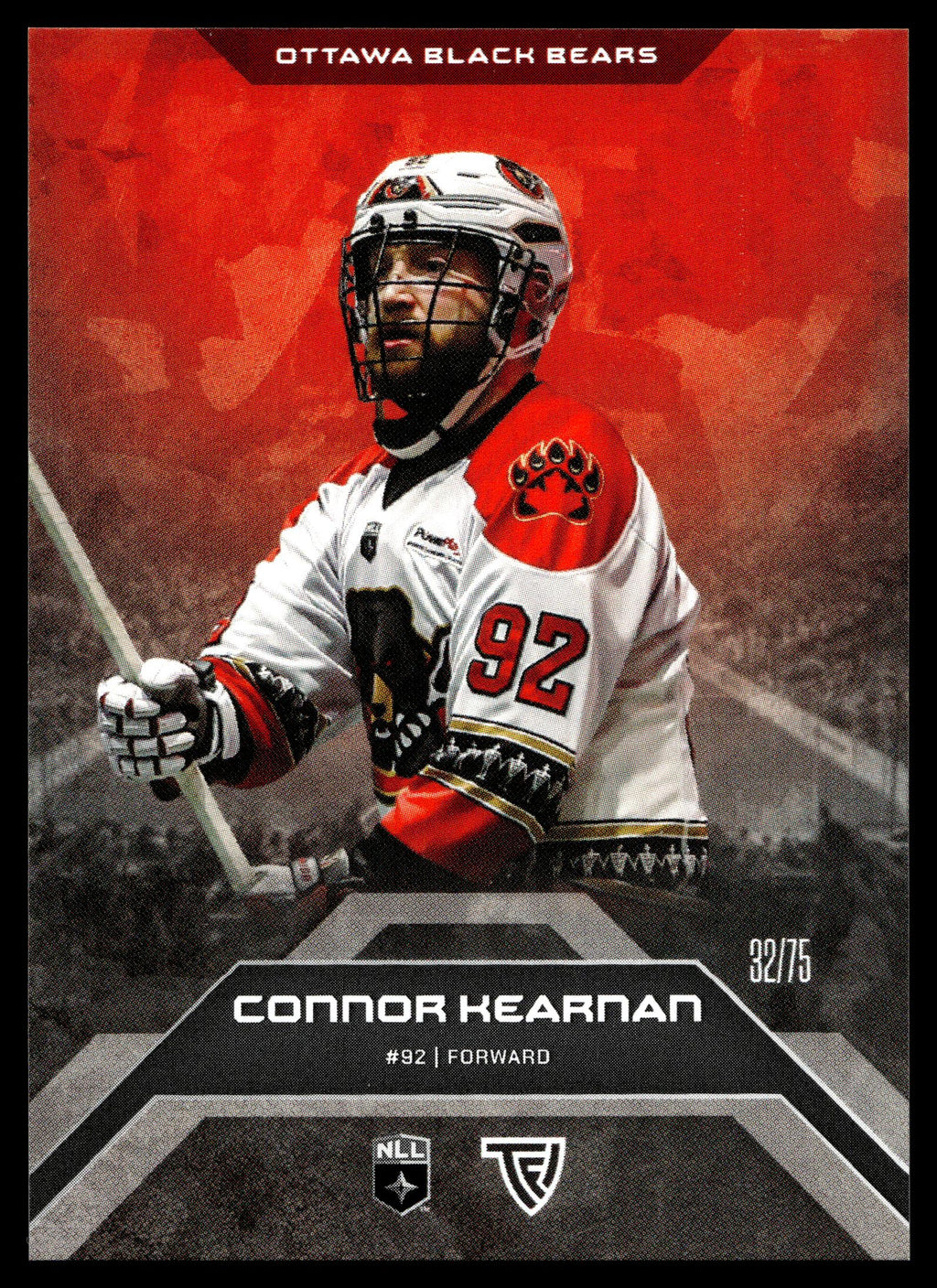 Connor Kearnan 2025 TFL Sports NLL Ottawa Black Bears Home Floor 32/75 #105