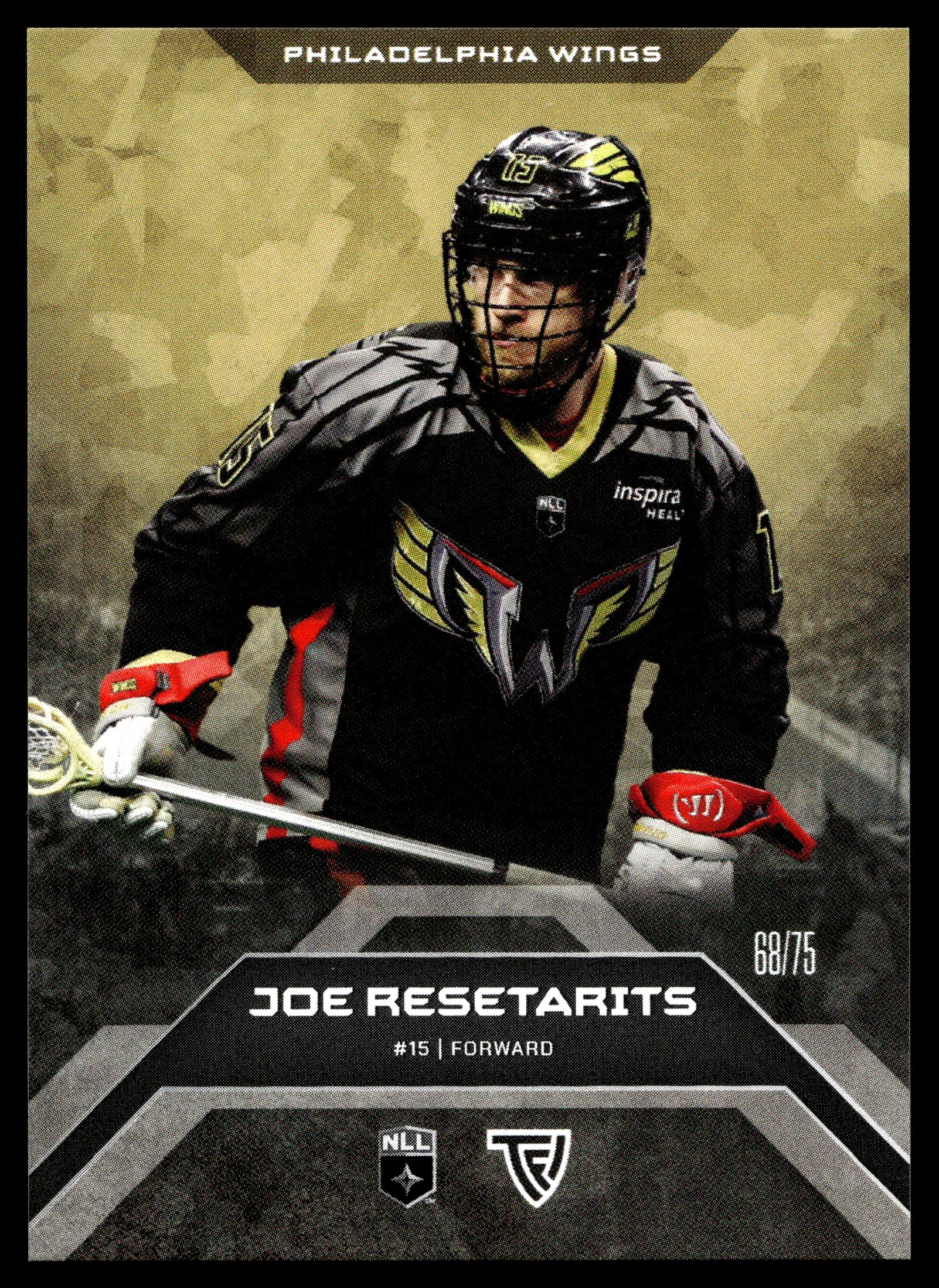 Joe Resetarits 2025 TFL Sports NLL Philadelphia Wings Home Floor 68/75 #108