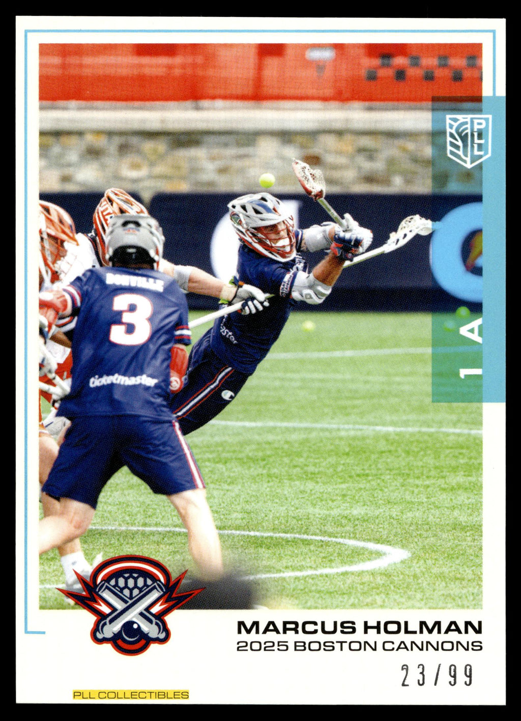 Marcus Holman 2025 PLL Flagship Boston Cannons Blue Parallel 23/99 #42