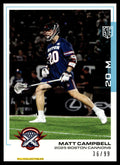 Matt Campbell 2025 PLL Flagship Boston Cannons Blue Parallel 36/99 #52