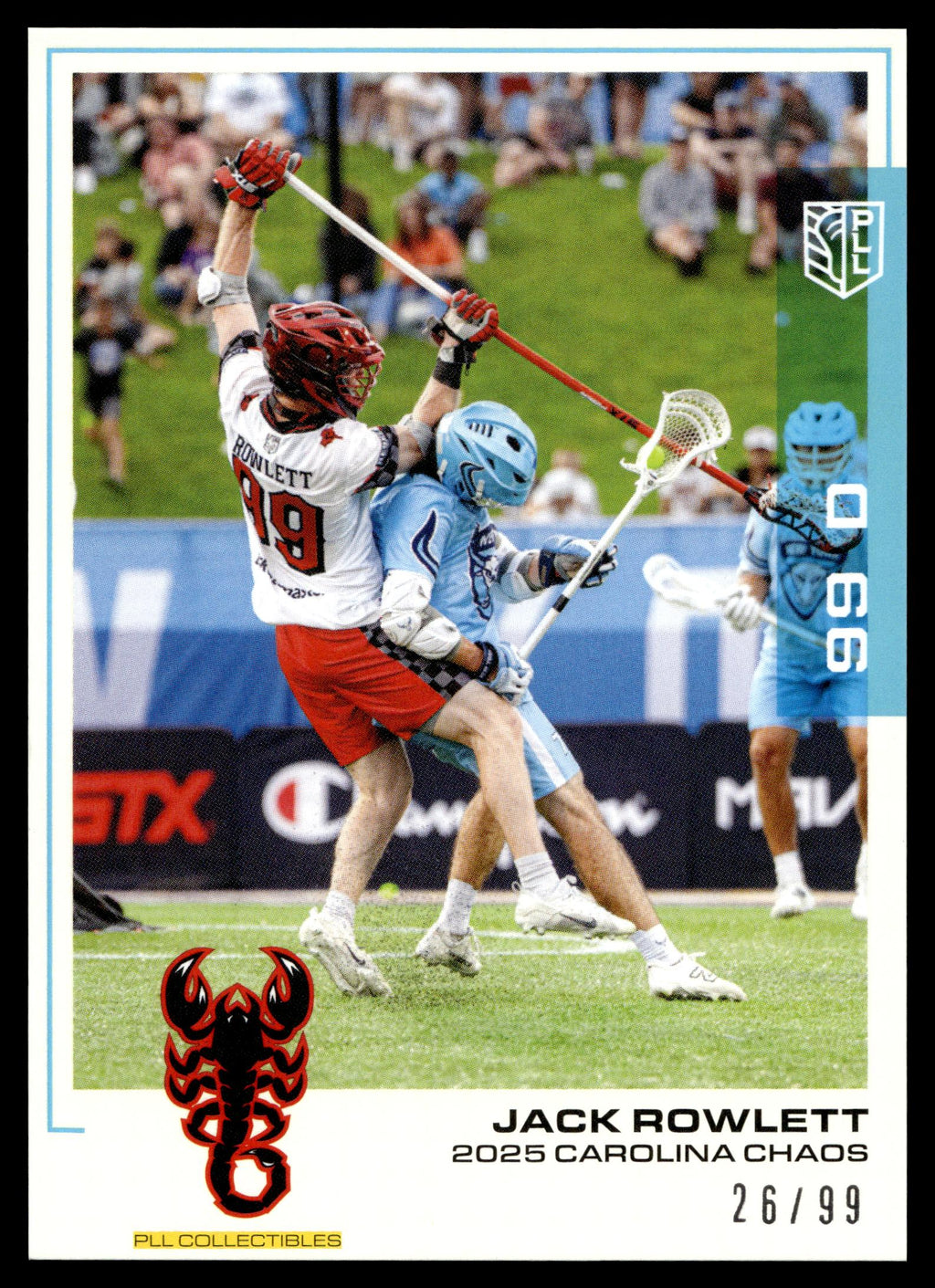 Jack Rowlett 2025 PLL Flagship Carolina Chaos Blue Parallel 26/99 #132