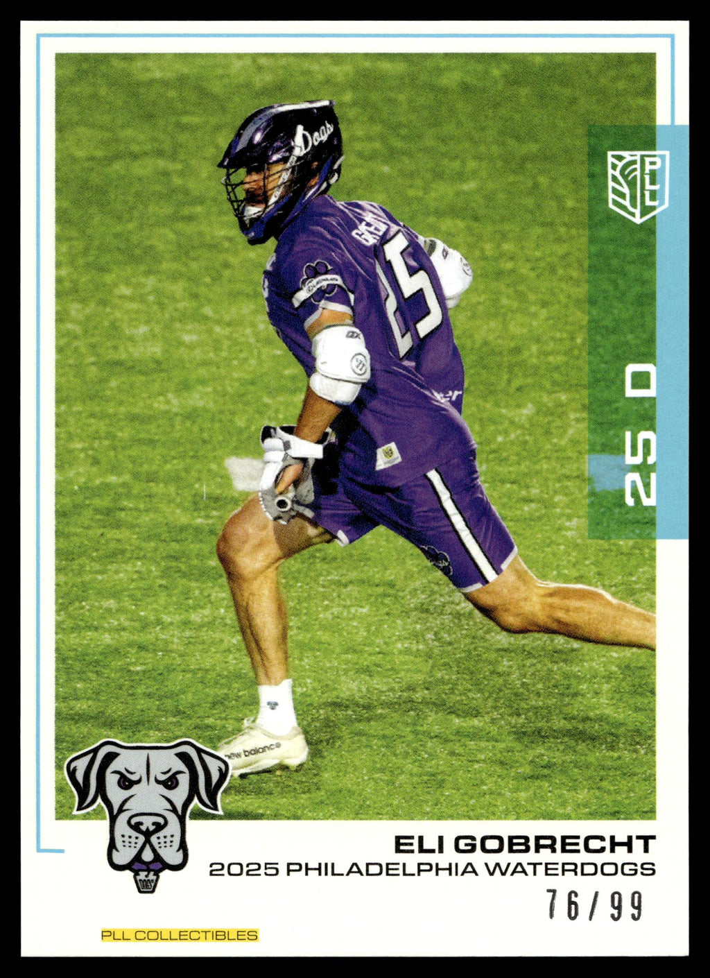 Eli Gobrecht 2025 PLL Flagship Philadelphia Waterdogs Blue Parallel 76/99 #113