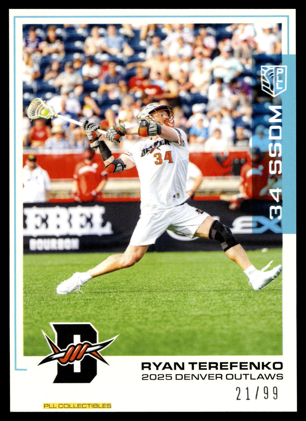 Ryan Terefenko 2025 PLL Flagship Denver Outlaws Blue Parallel 21/99 #146