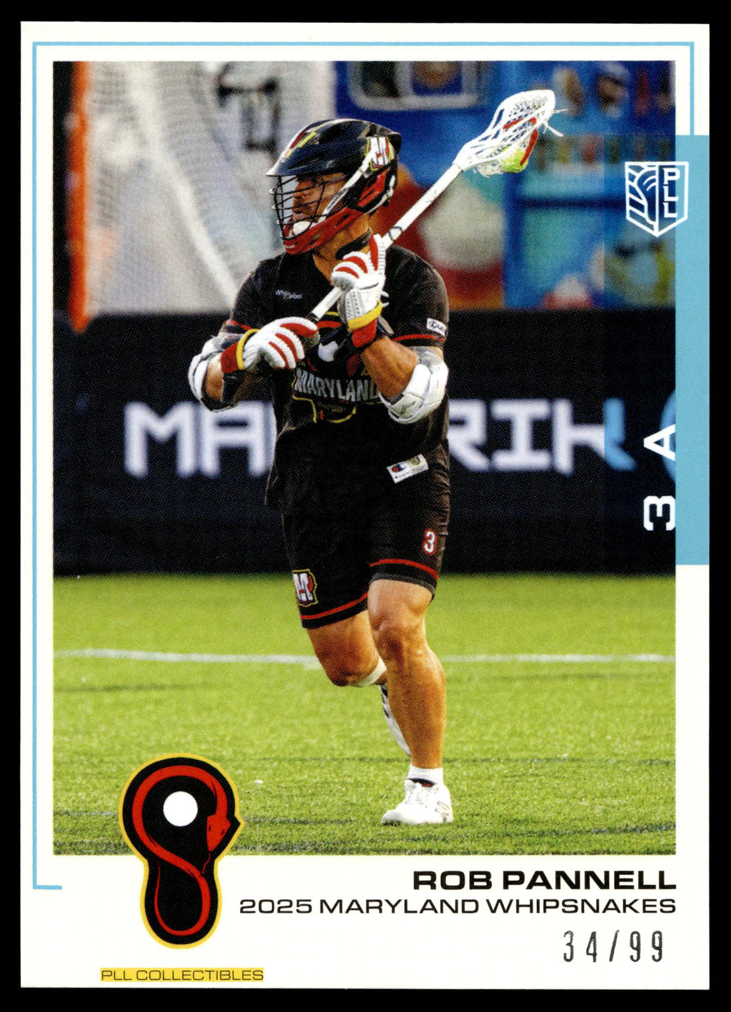 Rob Pannell 2025 PLL Flagship Maryland Whipsnakes Blue Parallel 34/99 #86