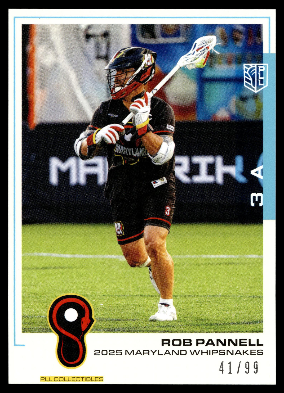 Rob Pannell 2025 PLL Flagship Maryland Whipsnakes Blue Parallel 41/99 #86