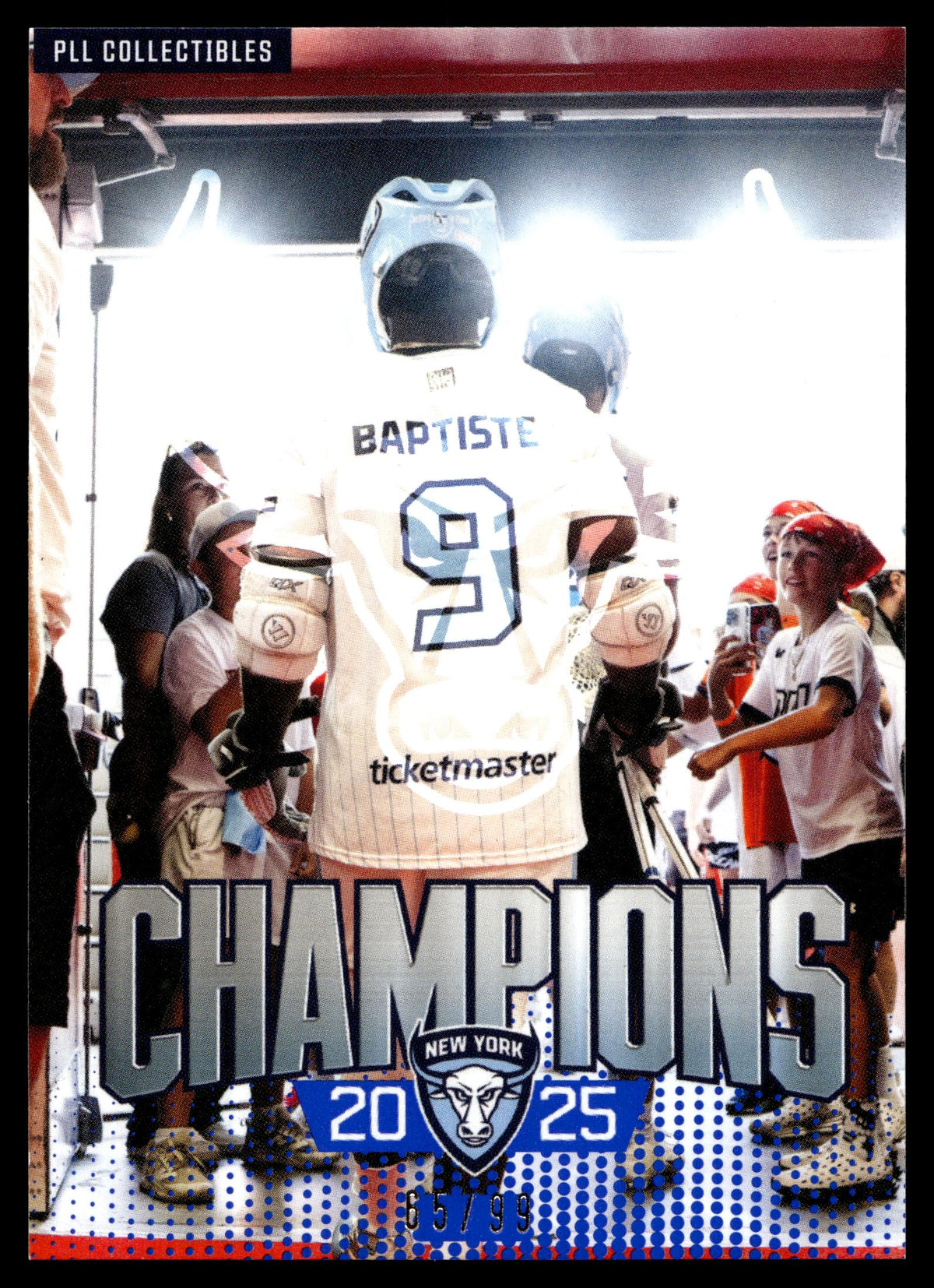 Trevor Baptiste 2026 PLL Fieldside II New York Atlas Champions 65/99 #CHAMP-3